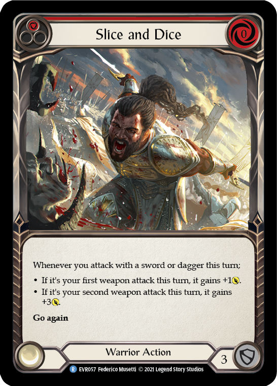 Slice and Dice (Red) [EVR057] (Everfest)  1st Edition Rainbow Foil | Card Merchant Takapuna