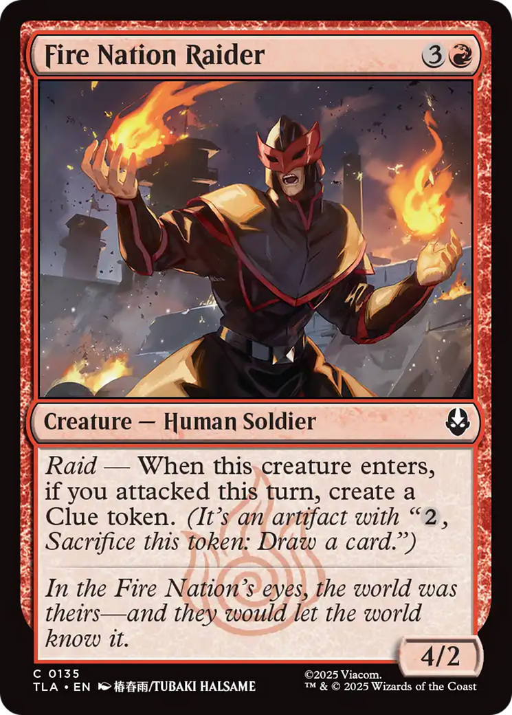 Fire Nation Raider [Avatar: The Last Airbender] | Card Merchant Takapuna