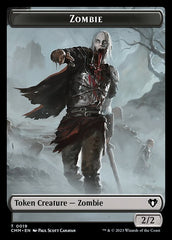 Clue // Zombie (0019) Double-Sided Token [Commander Masters Tokens] | Card Merchant Takapuna