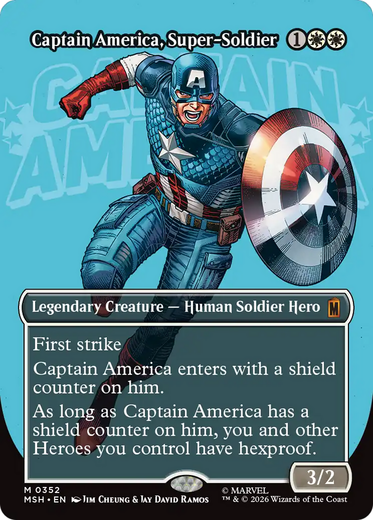 Captain America, Super-Soldier (Borderless) (0352) [Marvel Super Heroes] | Card Merchant Takapuna