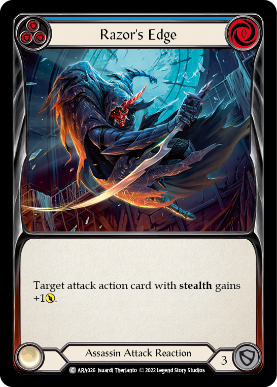 Razor's Edge (Blue) [ARA026] (Outsiders Arakni Blitz Deck) | Card Merchant Takapuna