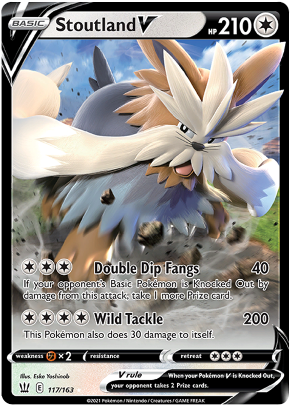Stoutland V (117/163) [Sword & Shield: Battle Styles] | Card Merchant Takapuna