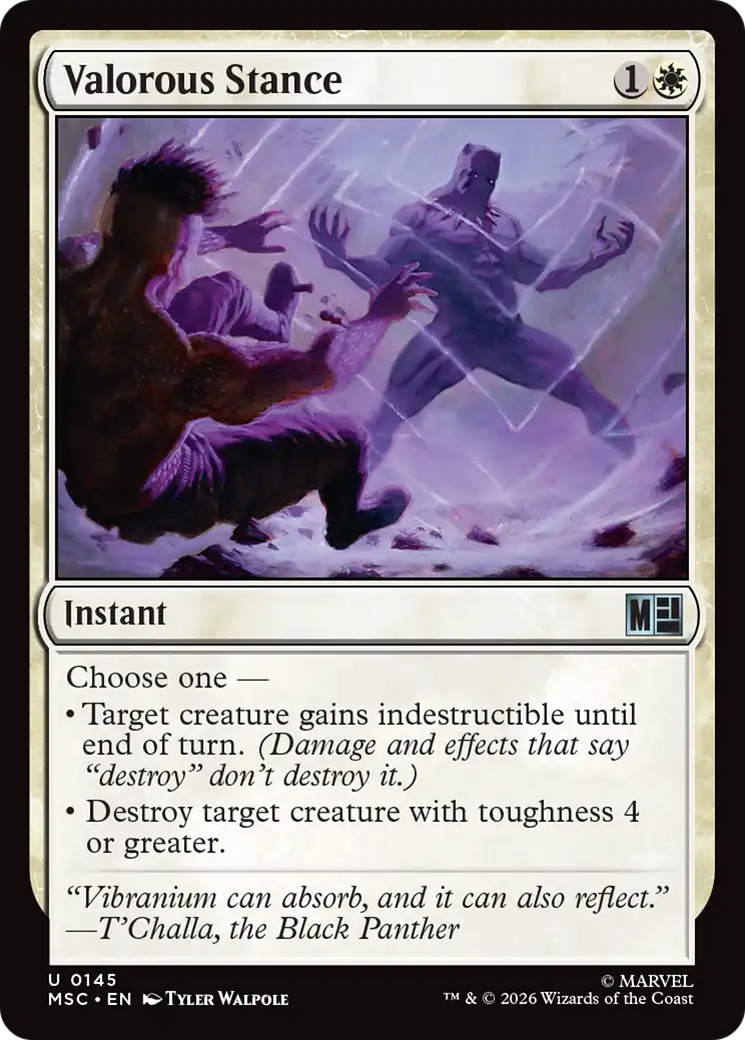 Valorous Stance (Surge Foil) [Marvel Super Heroes Commander] | Card Merchant Takapuna