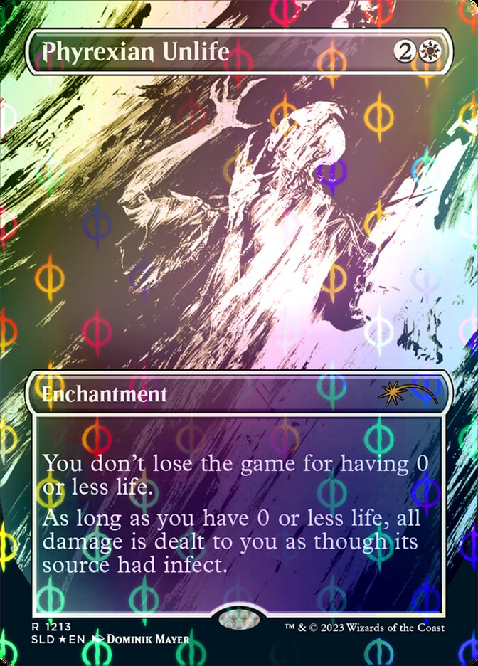 Phyrexian Unlife (Borderless Ichor Step-and-Compleat Foil) [Secret Lair Drop Series] | Card Merchant Takapuna