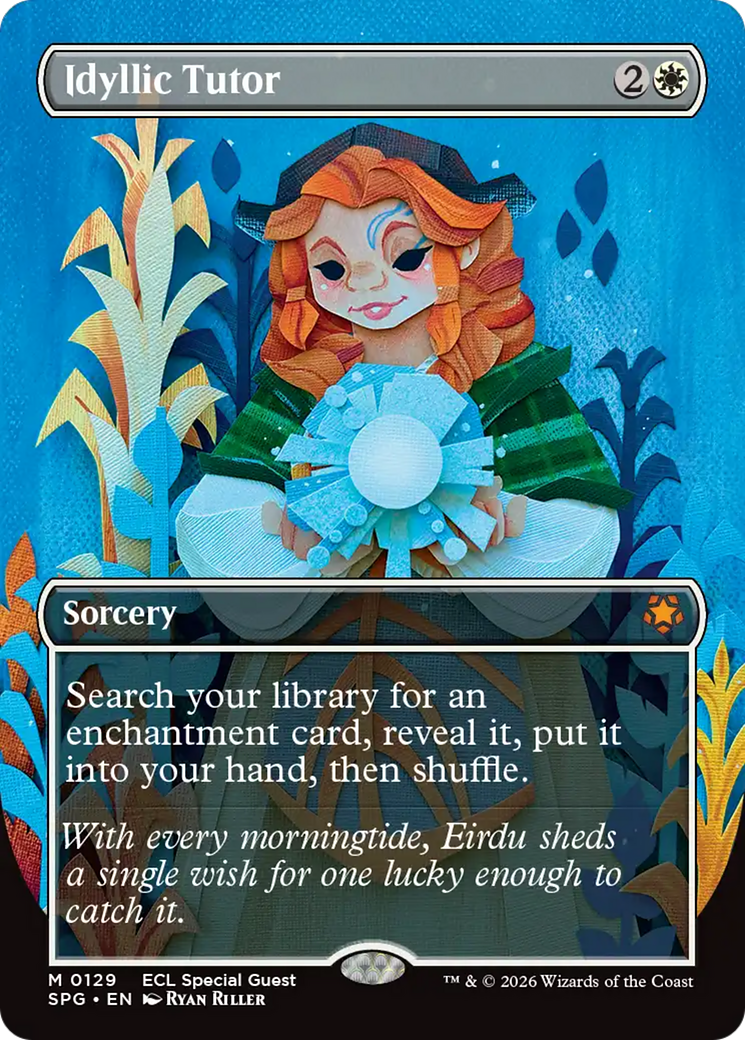 Idyllic Tutor (Borderless) [Lorwyn Eclipsed Special Guests] | Card Merchant Takapuna