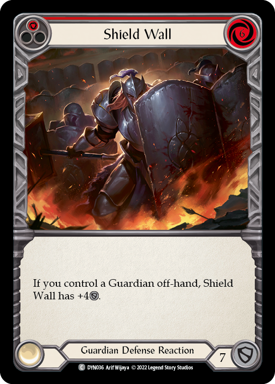 Shield Wall (Red) [DYN036] (Dynasty)  Rainbow Foil | Card Merchant Takapuna