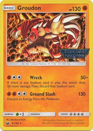 Groudon (81/168) (Cosmos Holo GameStop Promo) [Sun & Moon: Celestial Storm] | Card Merchant Takapuna