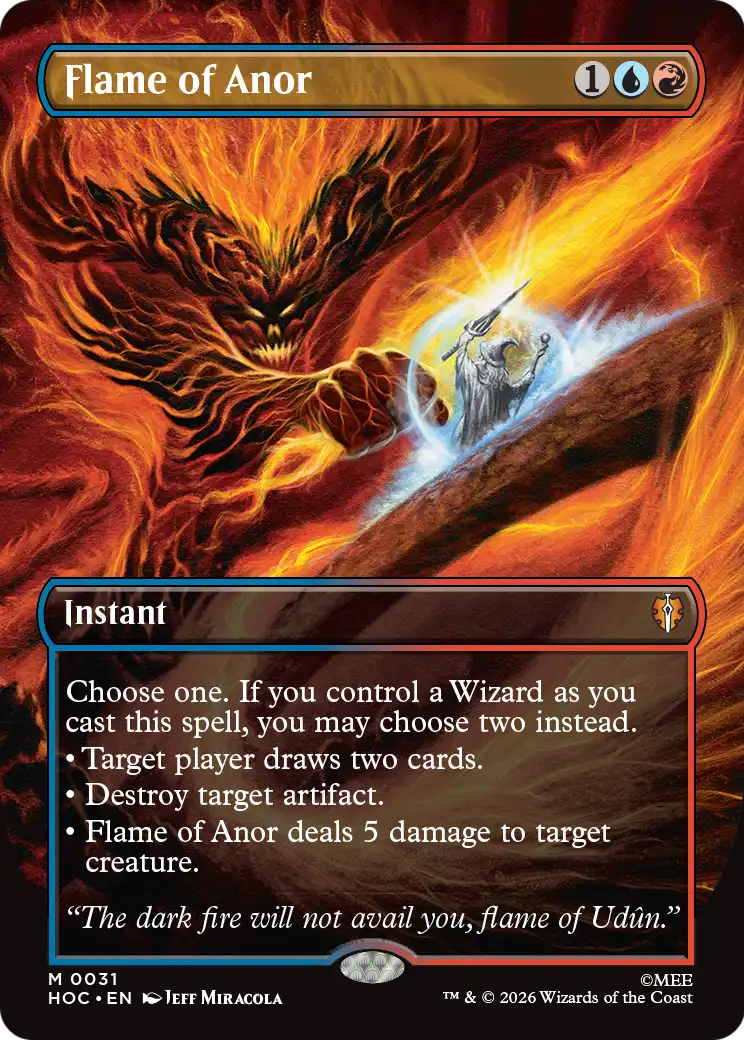 Flame of Anor (Borderless) [The Hobbit: Eternal-Legal] | Card Merchant Takapuna