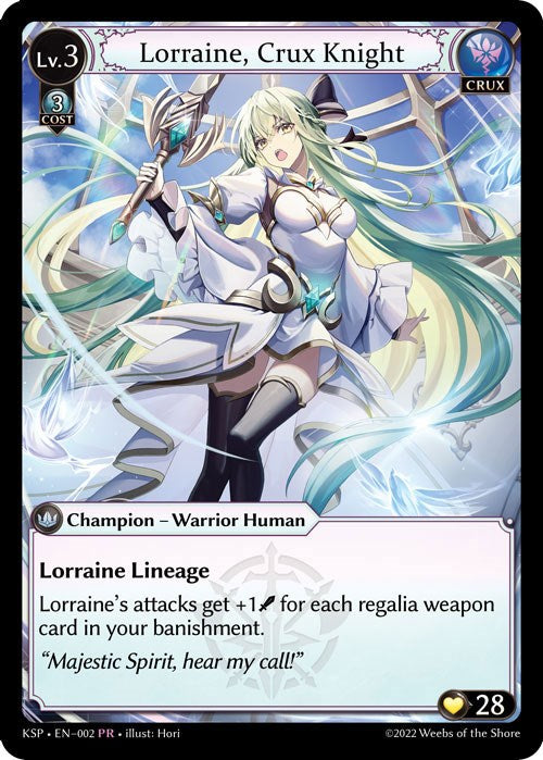 Lorraine, Crux Knight (2) [Promotional Cards] | Card Merchant Takapuna