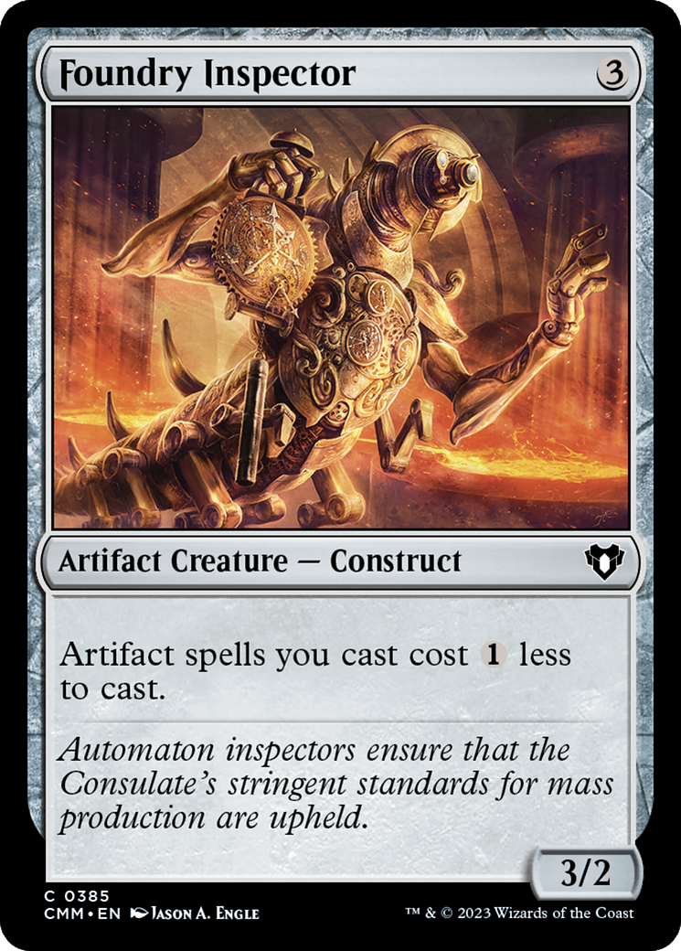 Foundry Inspector [Commander Masters] | Card Merchant Takapuna