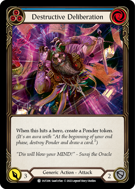 Destructive Deliberation (Blue) [OUT206] (Outsiders)  Rainbow Foil | Card Merchant Takapuna