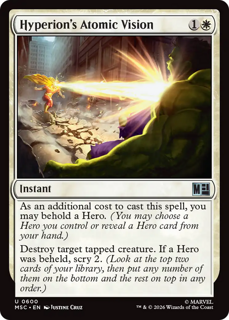 Hyperion's Atomic Vision [Marvel Super Heroes Commander] | Card Merchant Takapuna