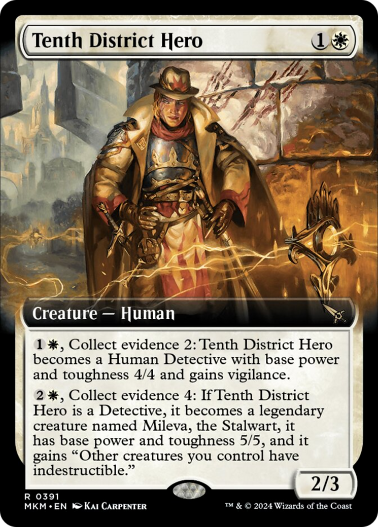 Tenth District Hero (Extended Art) [Murders at Karlov Manor] | Card Merchant Takapuna