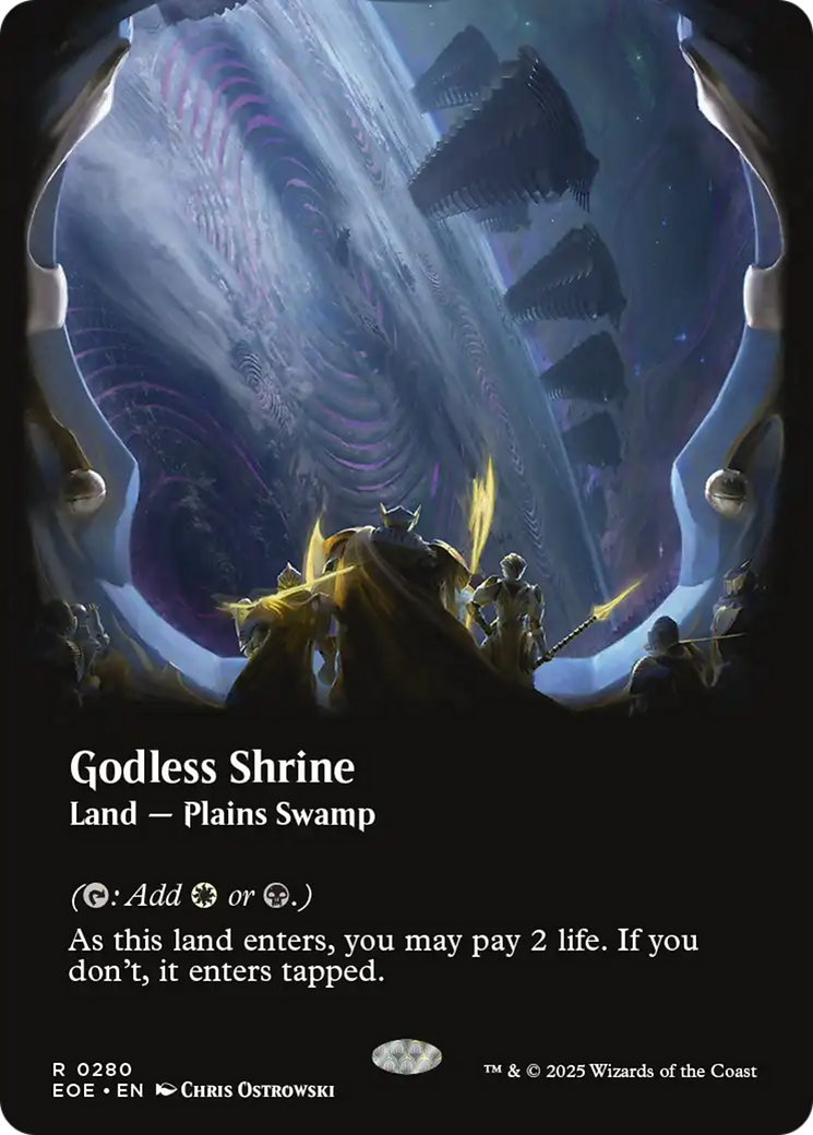 Godless Shrine (Borderless) [Edge of Eternities] | Card Merchant Takapuna