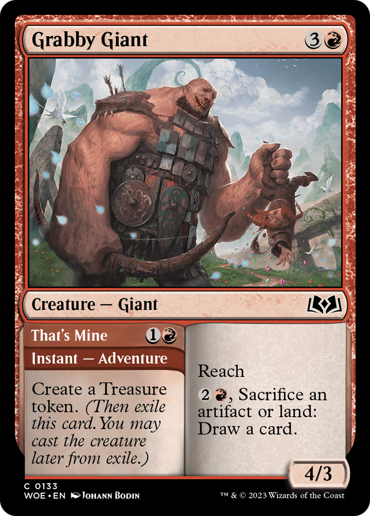 Grabby Giant // That's Mine [Wilds of Eldraine] | Card Merchant Takapuna