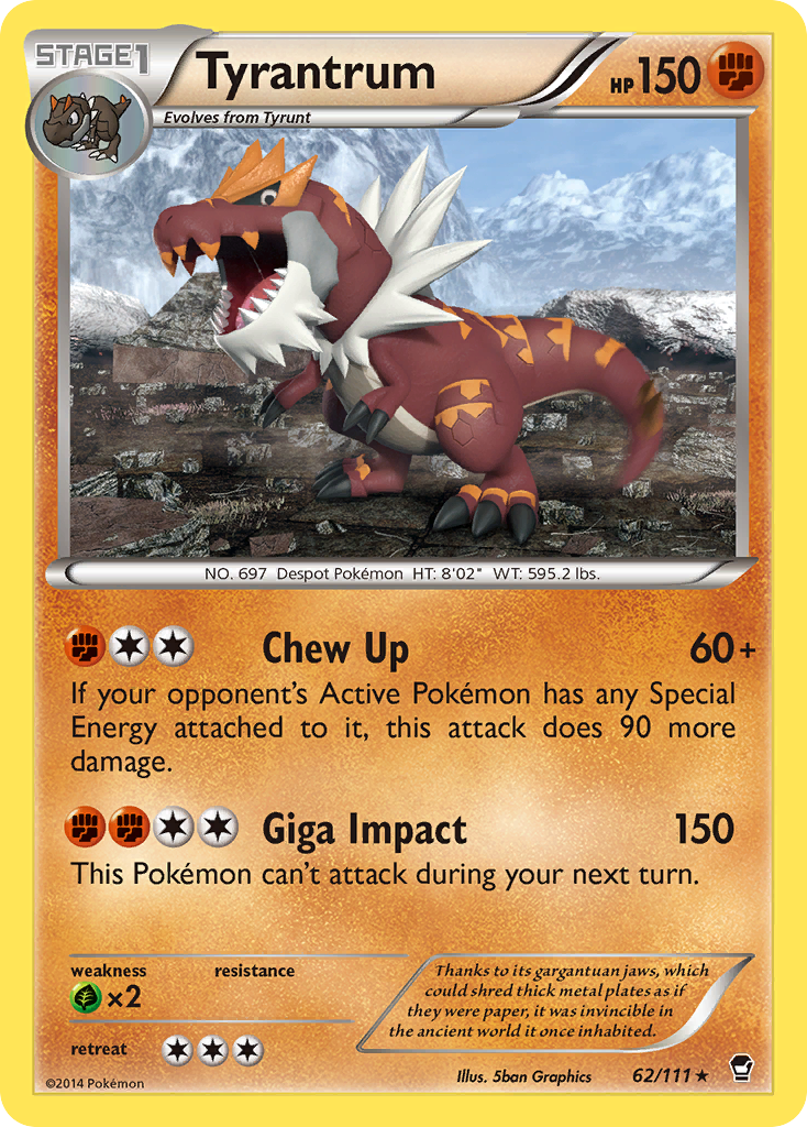 Tyrantrum (62/111) [XY: Furious Fists] | Card Merchant Takapuna
