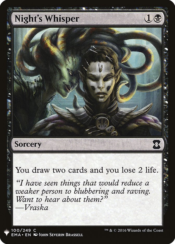 Night's Whisper [Mystery Booster] | Card Merchant Takapuna