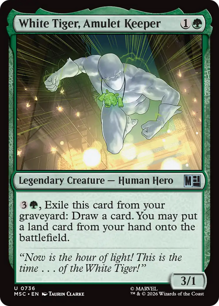 White Tiger, Amulet Keeper [Marvel Super Heroes Commander] | Card Merchant Takapuna