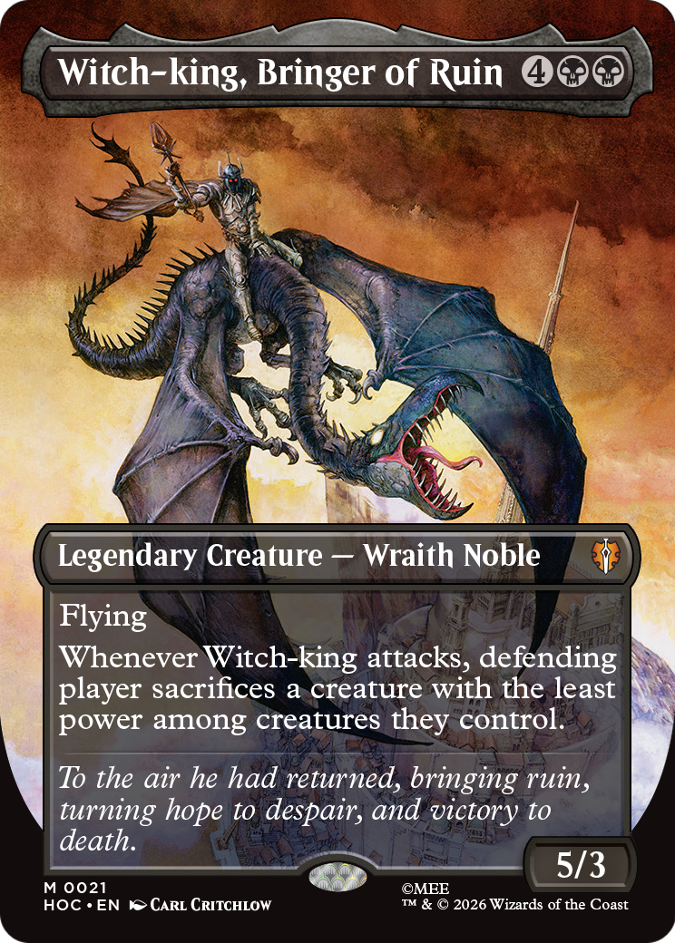 Witch-king, Bringer of Ruin (Borderless) [The Hobbit: Eternal-Legal] | Card Merchant Takapuna