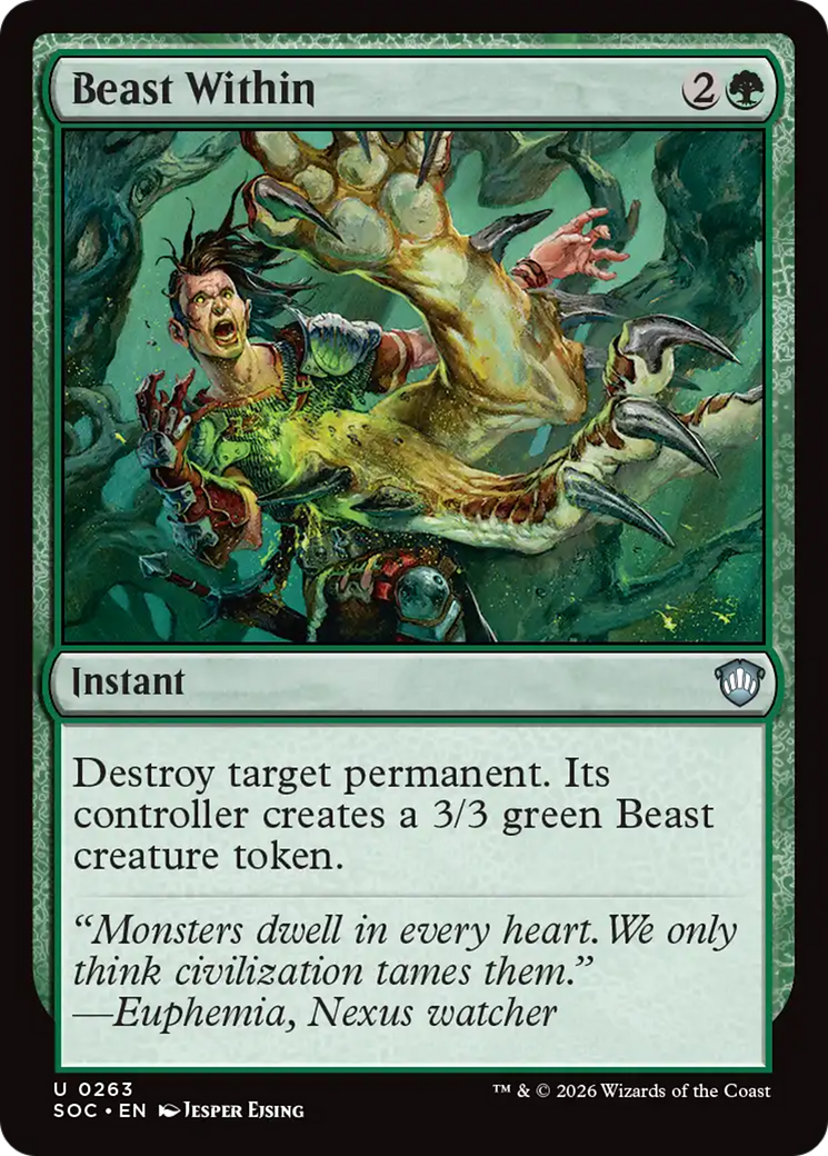 Beast Within [Secrets of Strixhaven Commander] | Card Merchant Takapuna