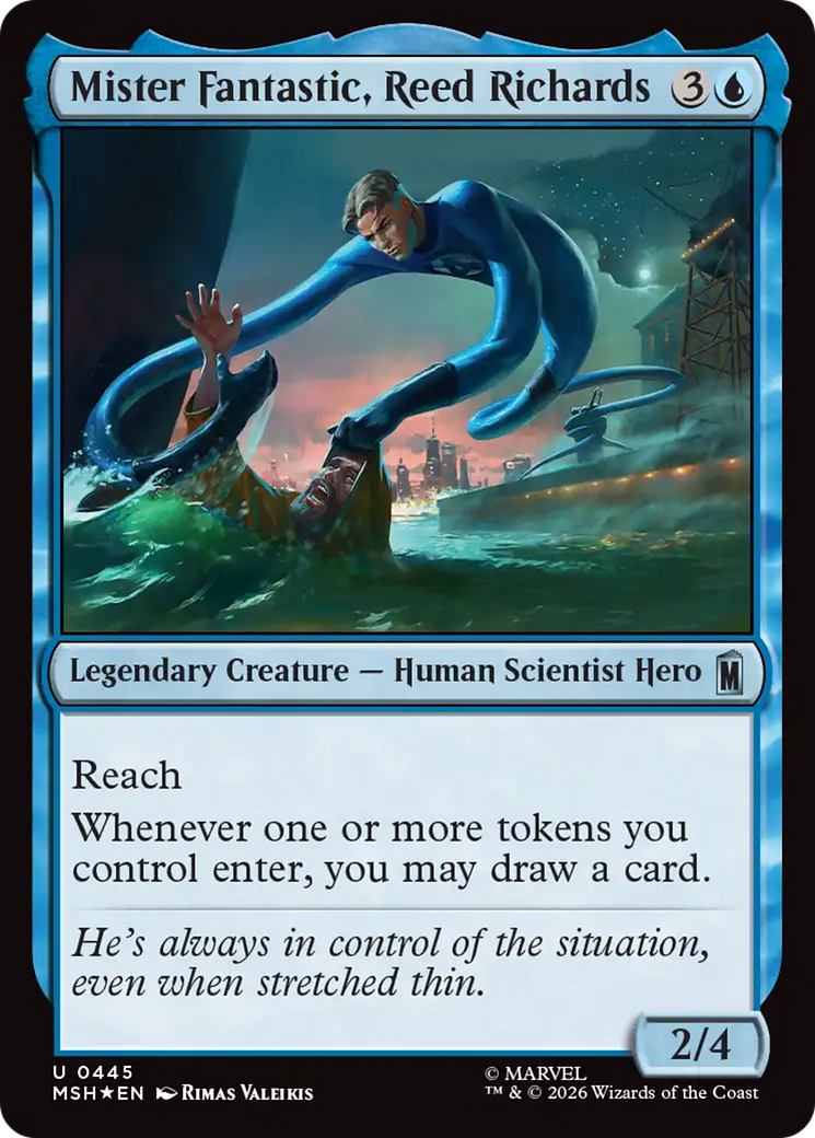 Mister Fantastic, Reed Richards (Surge Foil) [Marvel Super Heroes] | Card Merchant Takapuna