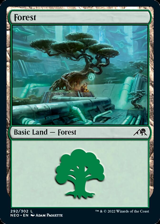 Forest (292) [Kamigawa: Neon Dynasty] | Card Merchant Takapuna