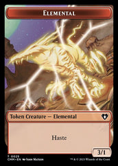 Treasure // Elemental (0025) Double-Sided Token [Commander Masters Tokens] | Card Merchant Takapuna