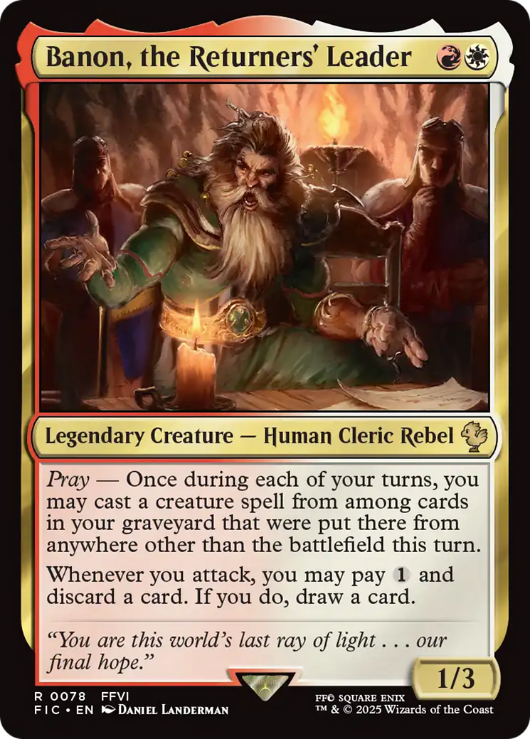 Banon, the Returners' Leader [FINAL FANTASY Commander] | Card Merchant Takapuna