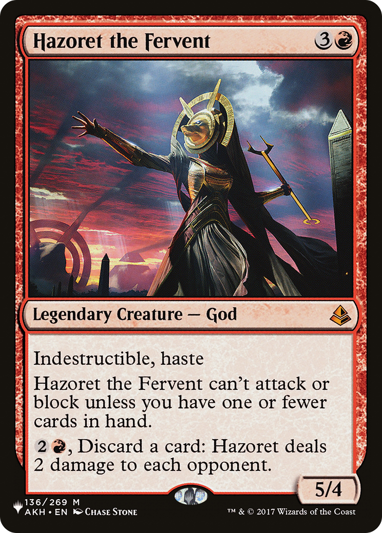 Hazoret the Fervent [The List] | Card Merchant Takapuna