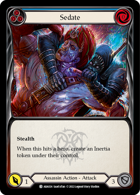 Sedate (Blue) [ARA024] (Outsiders Arakni Blitz Deck) | Card Merchant Takapuna