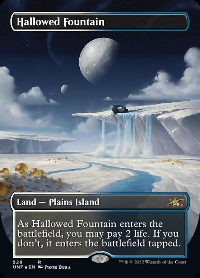 Hallowed Fountain (Borderless) (Galaxy Foil) [Unfinity] | Card Merchant Takapuna