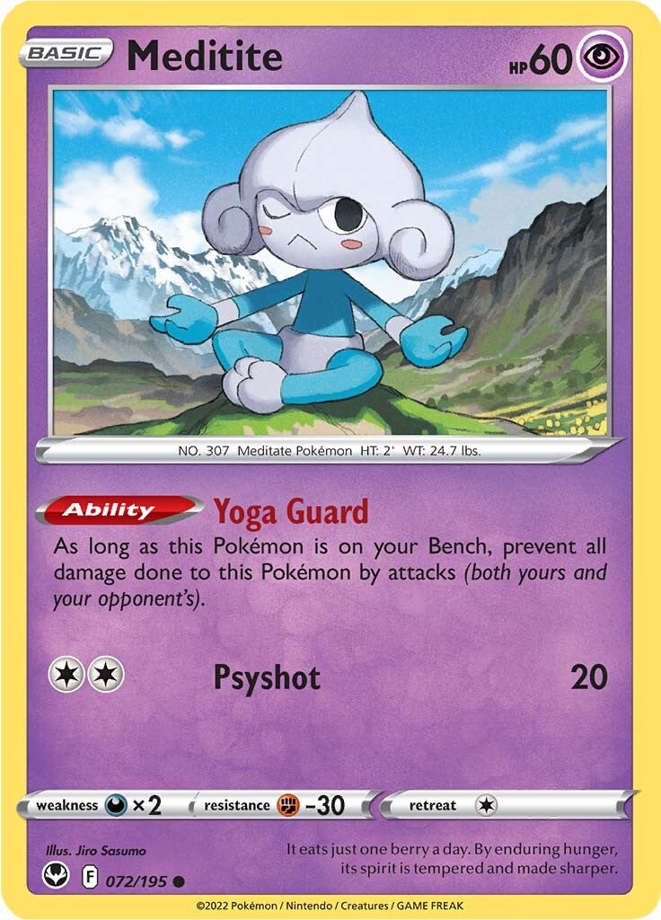 Meditite (072/195) [Sword & Shield: Silver Tempest] | Card Merchant Takapuna