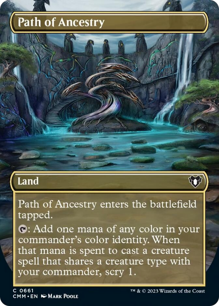 Path of Ancestry (Borderless Alternate Art) [Commander Masters] | Card Merchant Takapuna