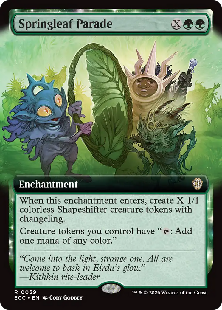 Springleaf Parade (Extended Art) [Lorwyn Eclipsed Commander] | Card Merchant Takapuna