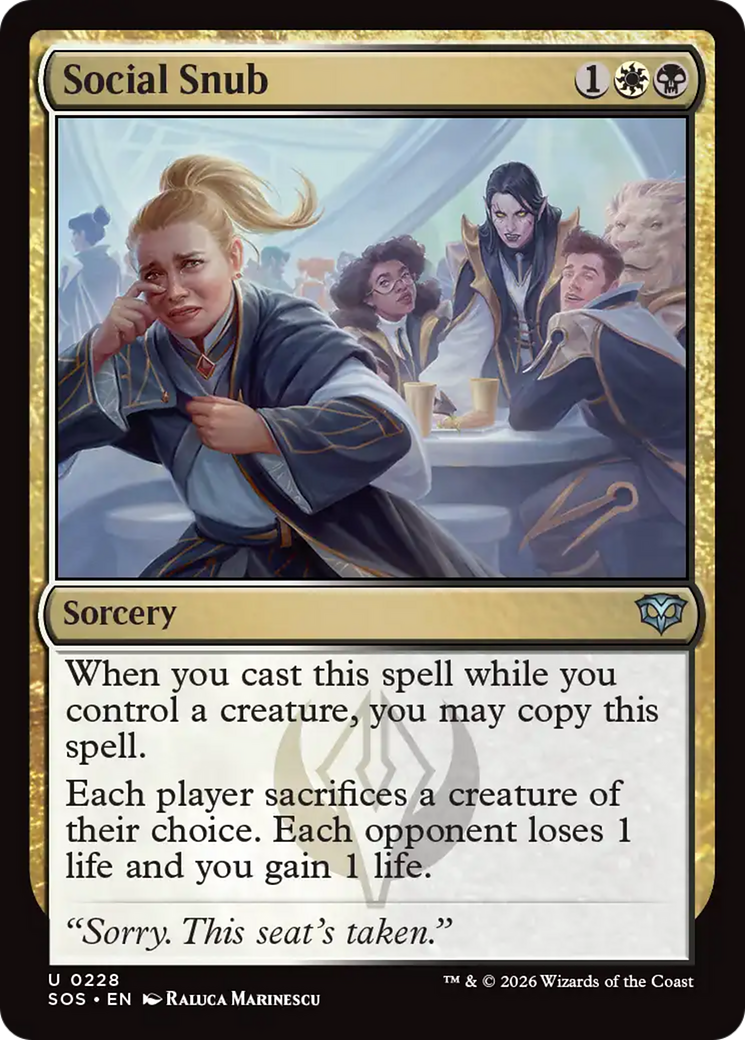 Social Snub [Secrets of Strixhaven] | Card Merchant Takapuna