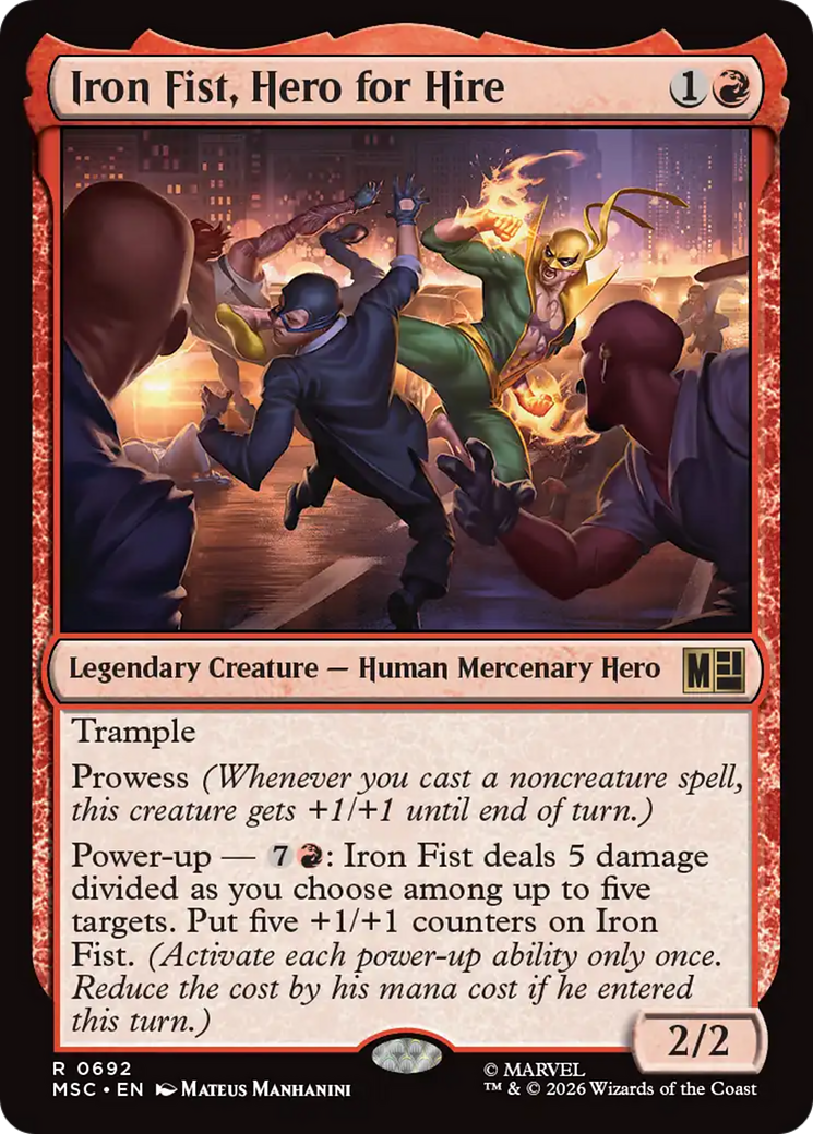 Iron Fist, Hero for Hire [Marvel Super Heroes Commander] | Card Merchant Takapuna