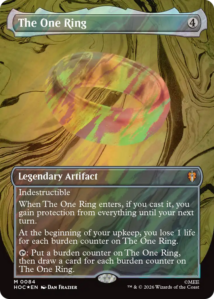 The One Ring (Borderless) (Surge Foil) [The Hobbit: Eternal-Legal] | Card Merchant Takapuna