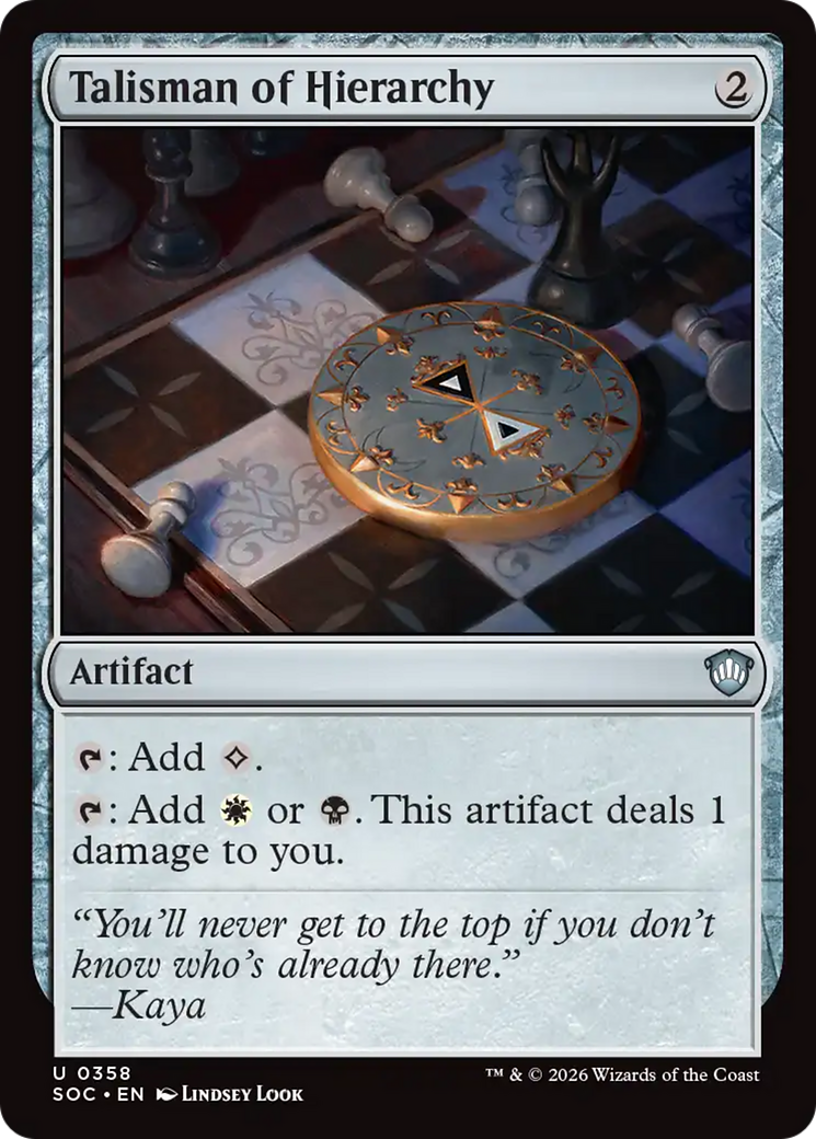 Talisman of Hierarchy [Secrets of Strixhaven Commander] | Card Merchant Takapuna