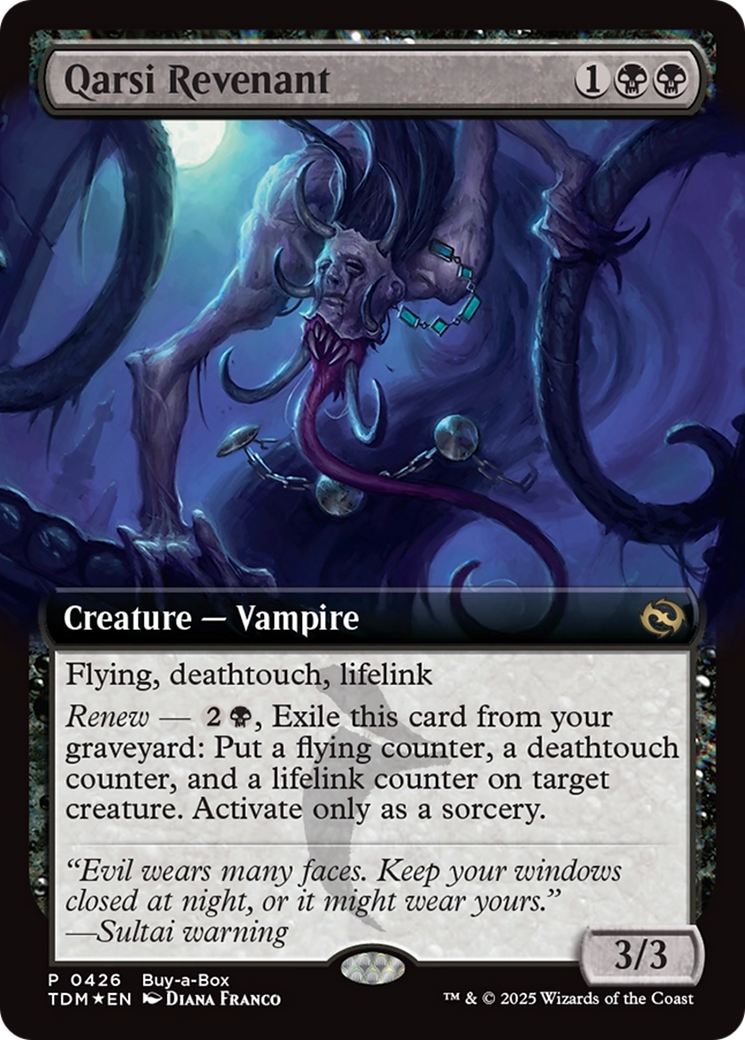 Qarsi Revenant (Extended Art) (Buy-A-Box) [Tarkir: Dragonstorm Promos] | Card Merchant Takapuna