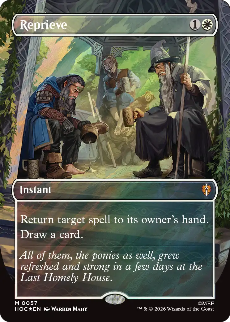 Reprieve (Borderless) (Surge Foil) [The Hobbit: Eternal-Legal] | Card Merchant Takapuna