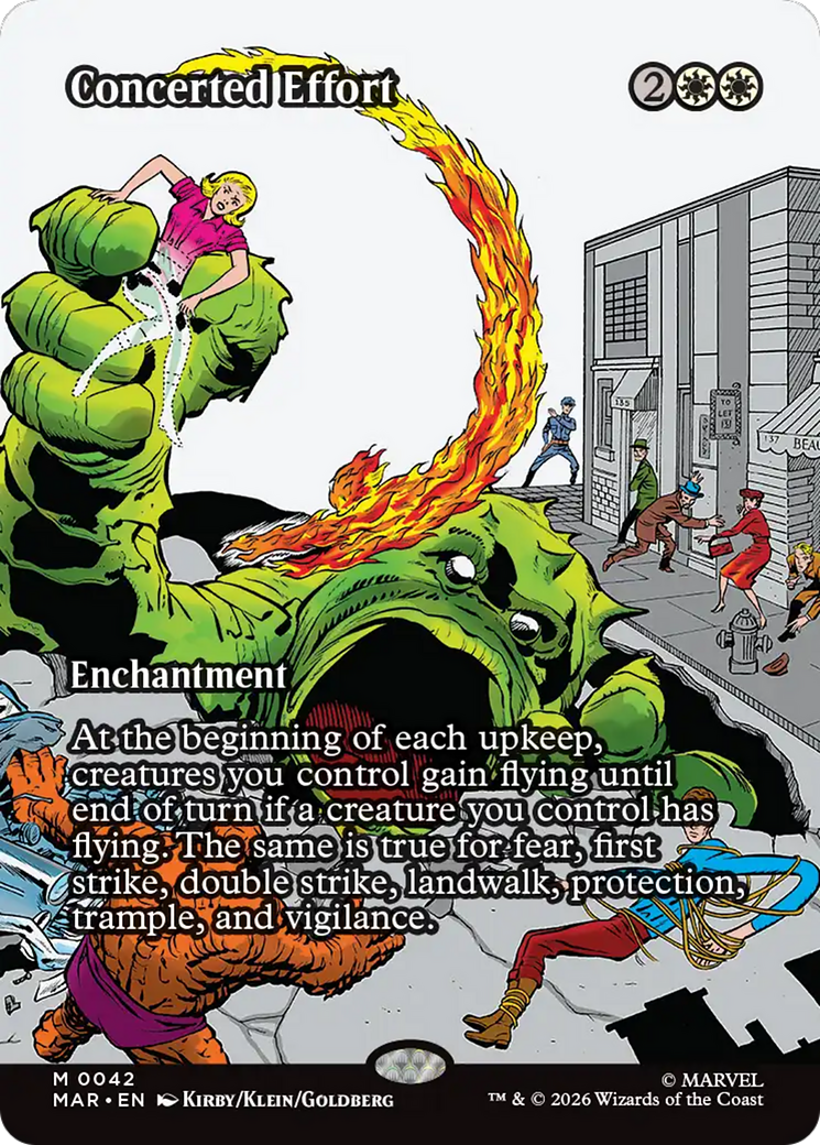 Concerted Effort (Borderless) [Marvel Universe: Eternal-Legal] | Card Merchant Takapuna