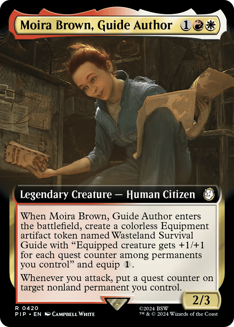 Moira Brown, Guide Author (Extended Art) [Fallout] | Card Merchant Takapuna