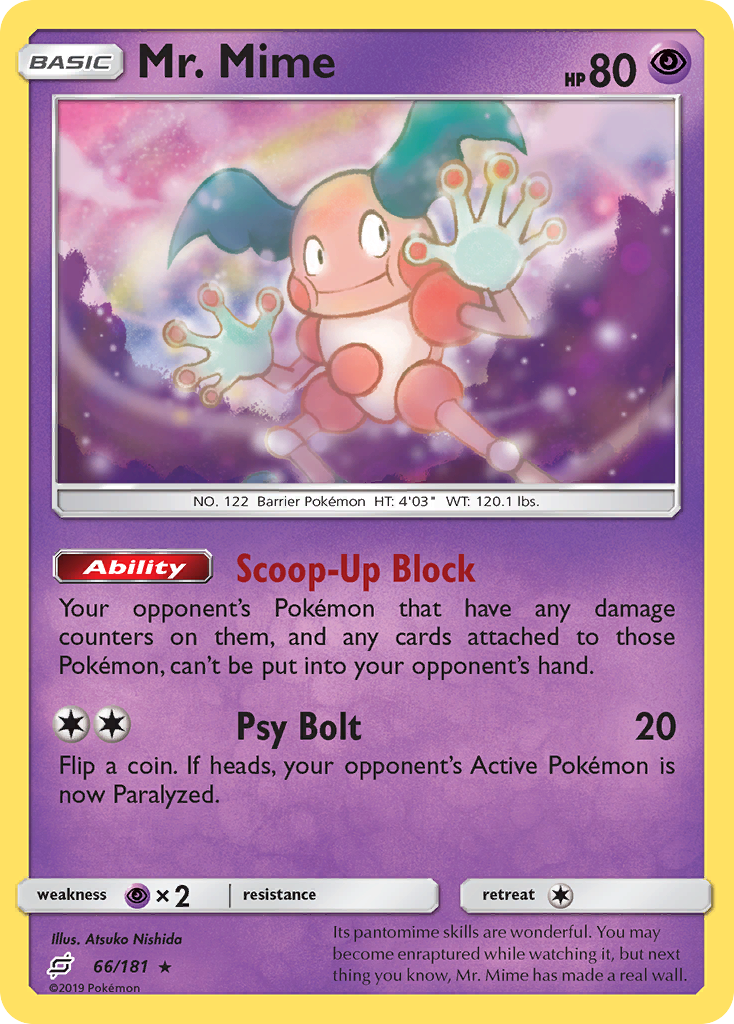 Mr. Mime (66/181) [Sun & Moon: Team Up] | Card Merchant Takapuna