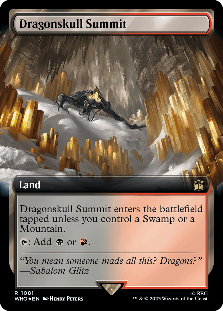 Dragonskull Summit (Extended Art) (Surge Foil) [Doctor Who] | Card Merchant Takapuna