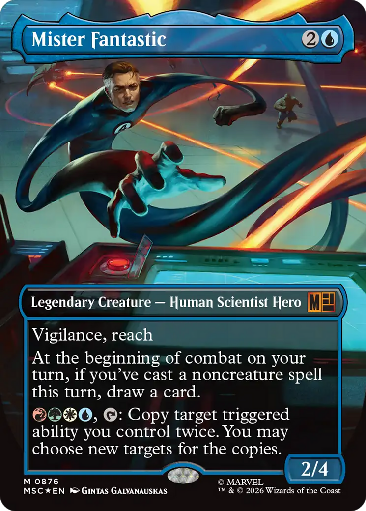 Mister Fantastic (Borderless) (Surge Foil) [Marvel Super Heroes Commander] | Card Merchant Takapuna