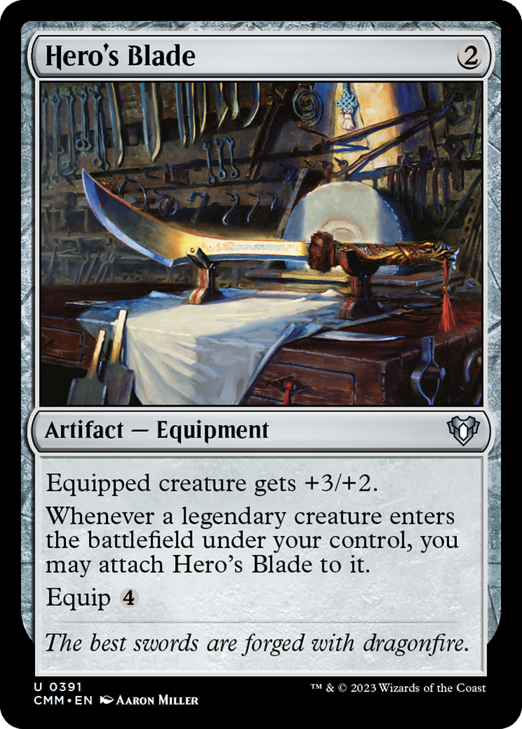 Hero's Blade [Commander Masters] | Card Merchant Takapuna