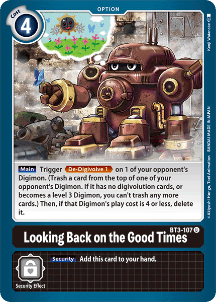 Looking Back on the Good Times [BT3-107] [Release Special Booster Ver.1.0] | Card Merchant Takapuna