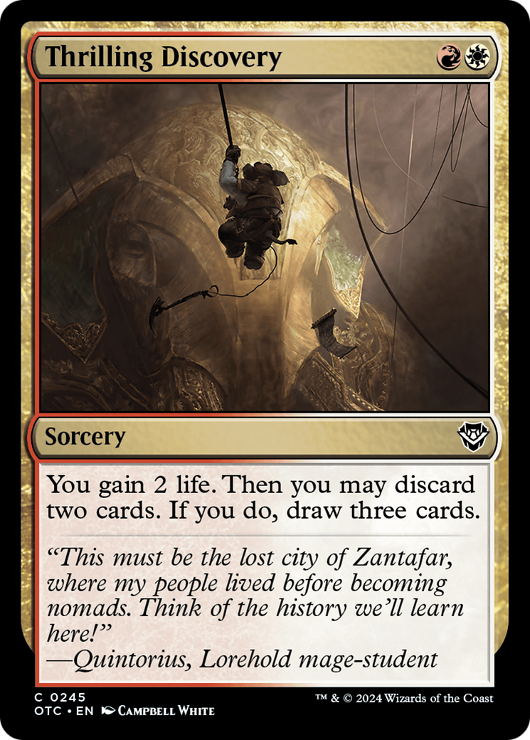 Thrilling Discovery [Outlaws of Thunder Junction Commander] | Card Merchant Takapuna