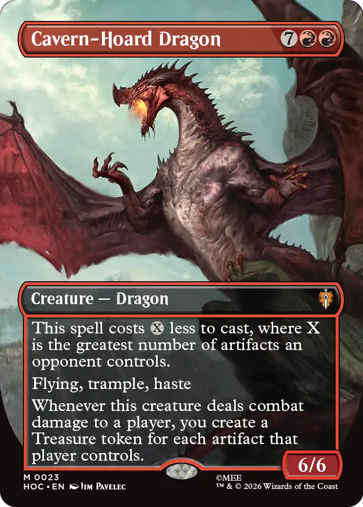 Cavern-Hoard Dragon (Borderless) [The Hobbit: Eternal-Legal] | Card Merchant Takapuna