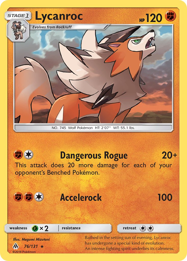 Lycanroc (76/131) (Theme Deck Exclusive) [Sun & Moon: Forbidden Light] | Card Merchant Takapuna